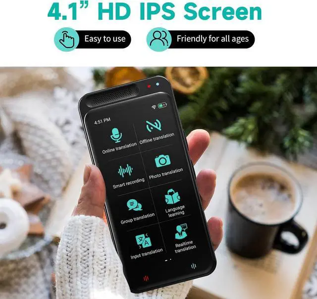 Alt view image 6 of 7 - Language Translator Device, VORMOR ChatGpt Ai Translator, Spainish English Two Way Real-Time Voice Translation, Support 138 Languages, Offline&Recording&Photo Translation for Travel Business Learning