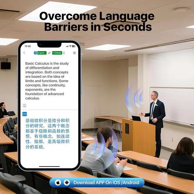 Alt view image 6 of 6 - AI Translation Earbuds: OWS 3-in-1 Translator Earphones 144 Languages & Accents & 8 Offline Translation Packs HD Sound Quality Long Battery Life, Ideal for Travel & Business, Black
