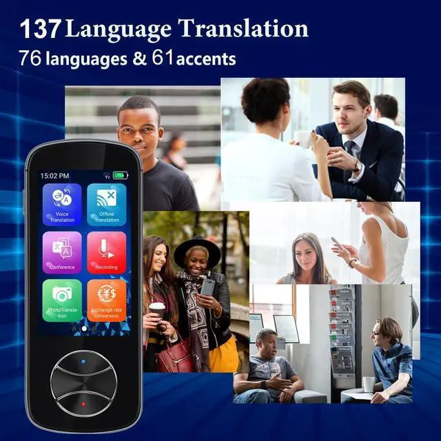 Alt view image 3 of 6 - Language Translator Device No WiFi Needed, Upgraded Language Translator Two Way with 137+ Languages, Voice Translator with WiFi/Offline/Photo Support for Travel Business Learning