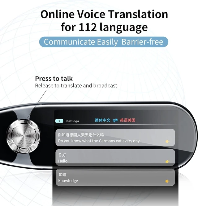 Alt view image 2 of 7 - Translator Pen, Reader Pen 112 Languages OCR Digital Scanning Translation Pen Text-to-Speech Device, Reader Pen for Dyslexia, Text Excerpt, Photo Translation, Dictionay Pen for Students Adults