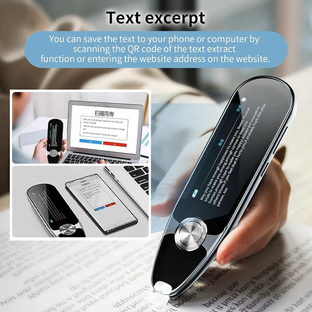 Alt view image 6 of 7 - Translator Pen, Reader Pen 112 Languages OCR Digital Scanning Translation Pen Text-to-Speech Device, Reader Pen for Dyslexia, Text Excerpt, Photo Translation, Dictionay Pen for Students Adults