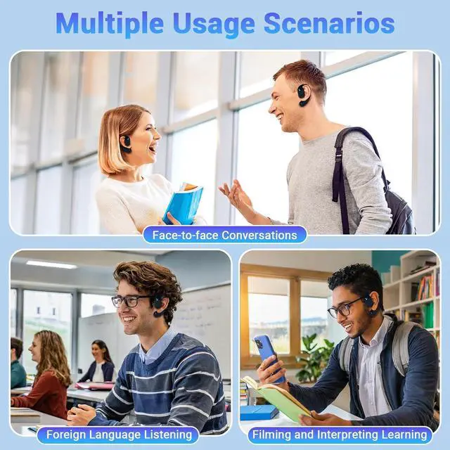 Alt view image 4 of 7 - Real Time Translator Earbuds + Language Translation Device Z16