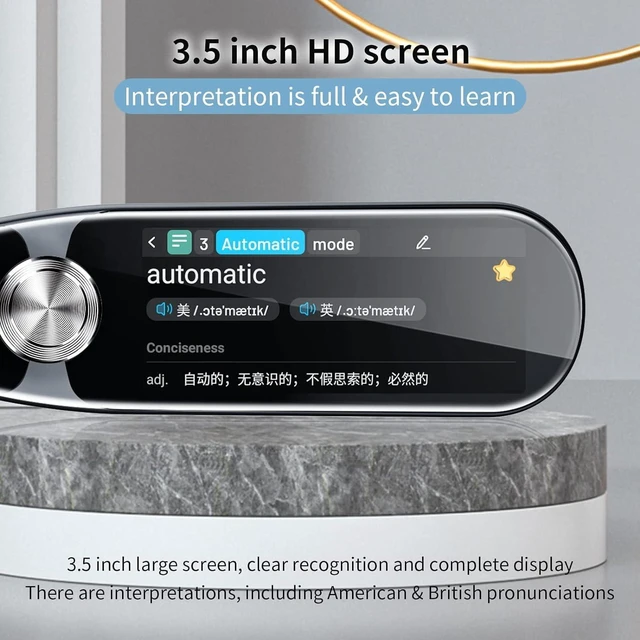 Alt view image 5 of 7 - Translator Pen, Reader Pen 112 Languages OCR Digital Scanning Translation Pen Text-to-Speech Device, Reader Pen for Dyslexia, Text Excerpt, Photo Translation, Dictionay Pen for Students Adults