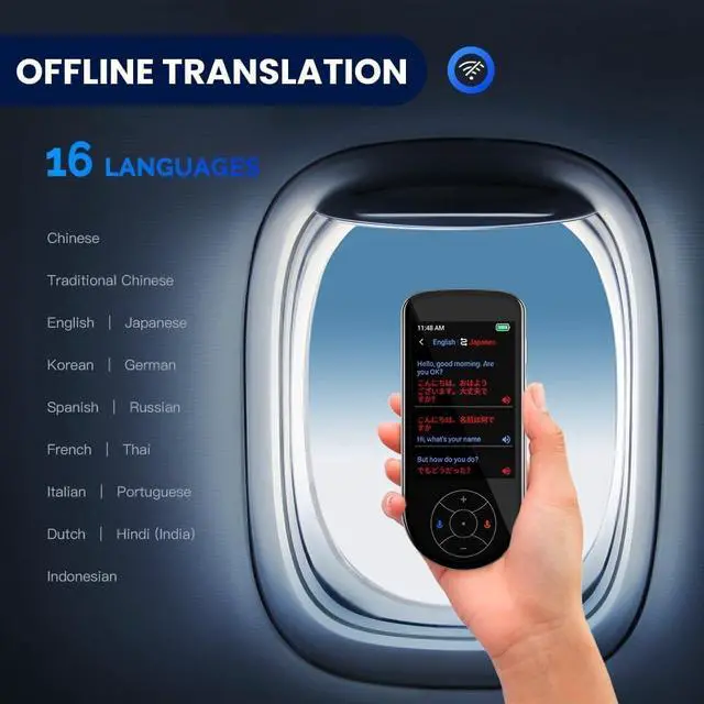 Alt view image 5 of 7 - Language Translator Device Real time 2025, Support AI/Text/Online/Offline/Photo Translation,Upgraded Instant Two Way 137 Languages Translation Device for Business Travel-Grey