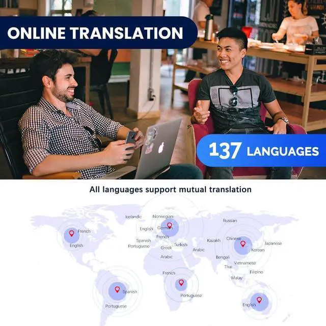 Alt view image 4 of 7 - Language Translator Device Real time 2025, Support AI/Text/Online/Offline/Photo Translation,Upgraded Instant Two Way 137 Languages Translation Device for Business Travel-Grey