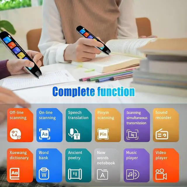 Alt view image 2 of 7 - Scan Translator Pen for Dyslexia, 142 Online & 10 Offline Language Scan Reader Pen, Real-Time Scan Translator Pen Voice Translator Pen for Students