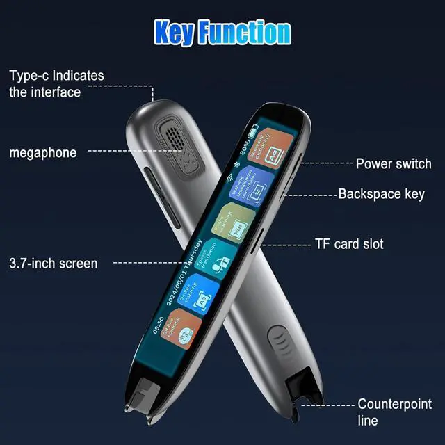 Alt view image 6 of 7 - Scan Translator Pen for Dyslexia, 142 Online & 10 Offline Language Scan Reader Pen, Real-Time Scan Translator Pen Voice Translator Pen for Students