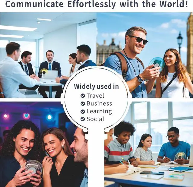 Alt view image 7 of 7 - Language Translator Device for All Languages, AI Real Time Voice/Word/Photo/Call/Offline Translation Device for Travel & Business (Silver)