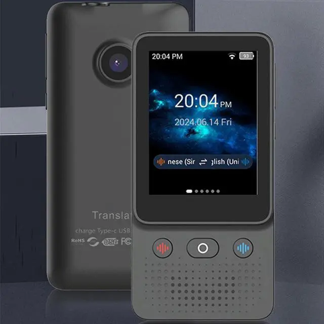 Alt view image 6 of 7 - Asixxsix Language Translator Device, 138 Languages Two Way Language Translator Portable Instant Translator with 3.0 Inch Touchscreen, for Travel Business Learning, for ChatGPT