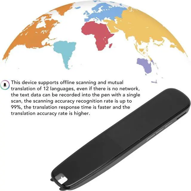 Alt view image 3 of 7 - Scan Reader Pen,131 Languages Translator Device with 2.99in,Fast Scanning Smart Recording Voice Translator for Travel