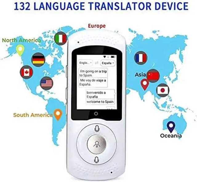 Alt view image 2 of 6 - Language Translator Device - Compatible with SIM Card 4G/WiFi Devices Two-Way Voice Translators 132 Languages,