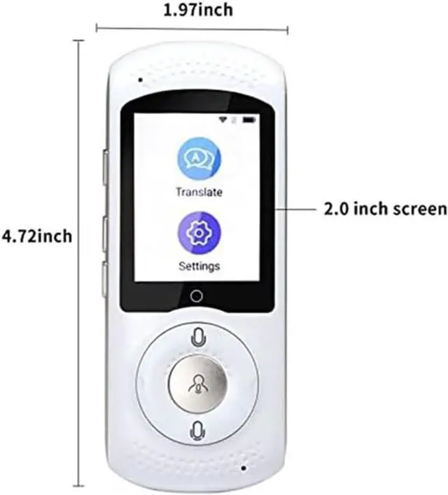 Alt view image 6 of 6 - Language Translator Device - Compatible with SIM Card 4G/WiFi Devices Two-Way Voice Translators 132 Languages,