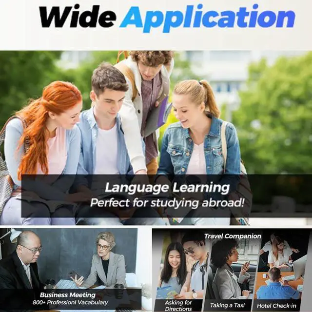 Alt view image 5 of 7 - Hiwered Ai Voice Translation Bluetooth Earbuds, Ai Translation Earbuds Real Time, Language Translation Earbuds, Wireless Bluetooth Translation Earbuds, HD Sound, Long Battery Life (Black)