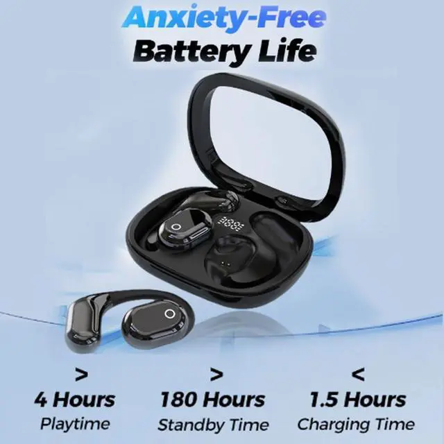 Alt view image 6 of 7 - Hiwered Ai Voice Translation Bluetooth Earbuds, Ai Translation Earbuds Real Time, Language Translation Earbuds, Wireless Bluetooth Translation Earbuds, HD Sound, Long Battery Life (Black)