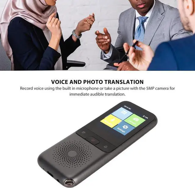 Alt view image 2 of 7 - Language Translator Device, Portable Smart 2.4 Inch Translation Device, AI Voice Translator, Online Offline Languages Translator for Travel Business
