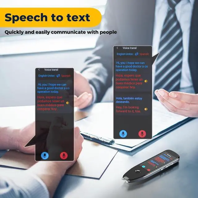 Alt view image 5 of 7 - 134 Languages Translator Pen, Offline OCR Digital Smart Reading Pen, Text to Sp & Voice to Text Scan Reader Pen, Pocket Dictionary Translation Pen, Accurate Portable Translator Device