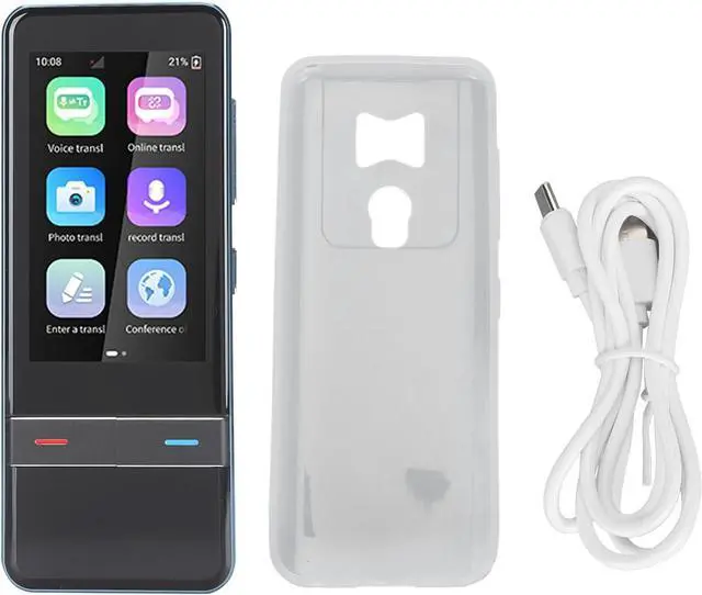 Alt view image 6 of 7 - AI Voice Translator, 139 Languages Online Translation Language Translator Device Real Time 3.0inch Touchscreen HD Noise Reduction for Study
