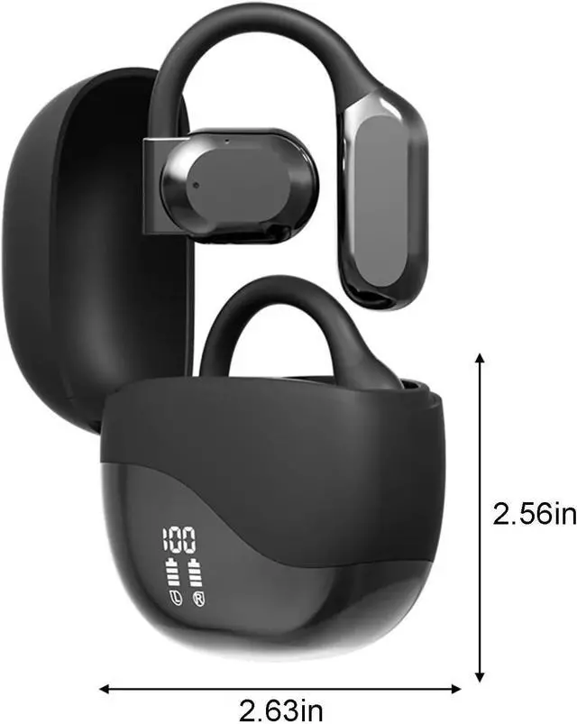 Alt view image 7 of 7 - Ai Real Time Translation Earbuds No Subscription, Wireless Translation Ear Buds, 144 Languages Play Music Bluetooth Over-Ear Earbuds Treble Translation for Travel Business Learning(Black+Khaki)