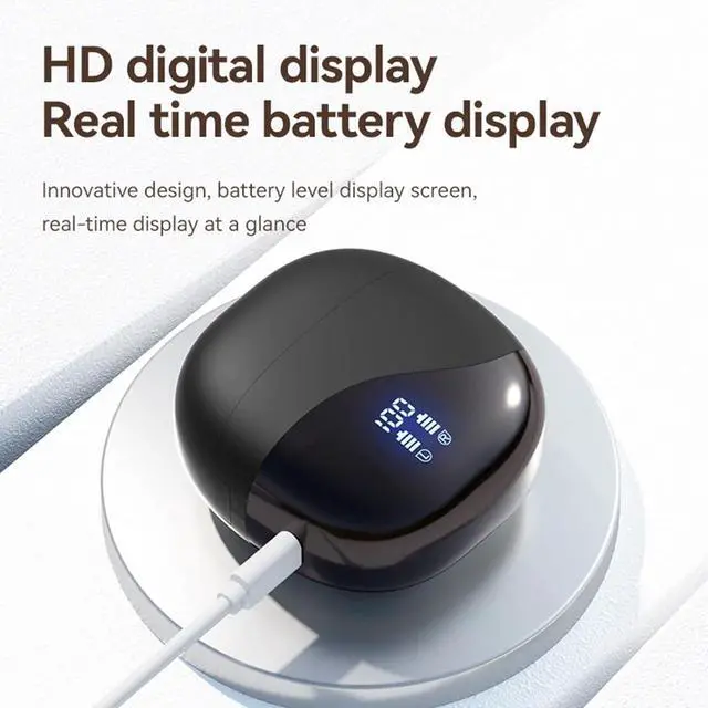 Alt view image 5 of 7 - Ai Real Time Translation Earbuds No Subscription, Wireless Translation Ear Buds, 144 Languages Play Music Bluetooth Over-Ear Earbuds Treble Translation for Travel Business Learning(Black+Khaki)