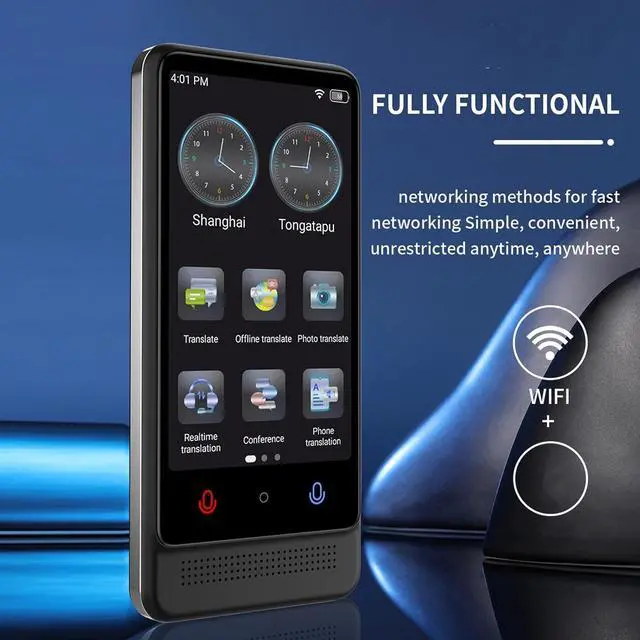 Alt view image 5 of 7 - Voice Translator, 3.0 Inch Touch Screen 1GB 16GB Real Time Bidirectional AI Smart Voice Translation Device, Language Translator for Travel, No WiFi Needed, Support 138 Languages