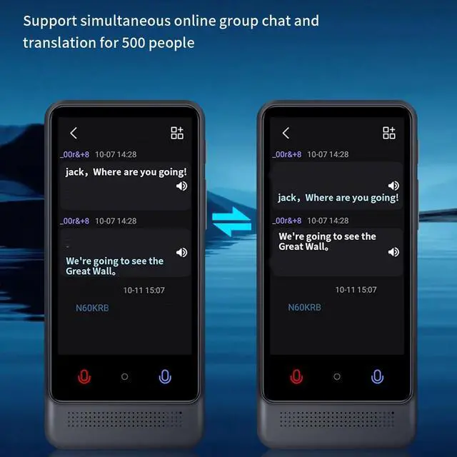 Alt view image 6 of 7 - Voice Translator, 3.0 Inch Touch Screen 1GB 16GB Real Time Bidirectional AI Smart Voice Translation Device, Language Translator for Travel, No WiFi Needed, Support 138 Languages