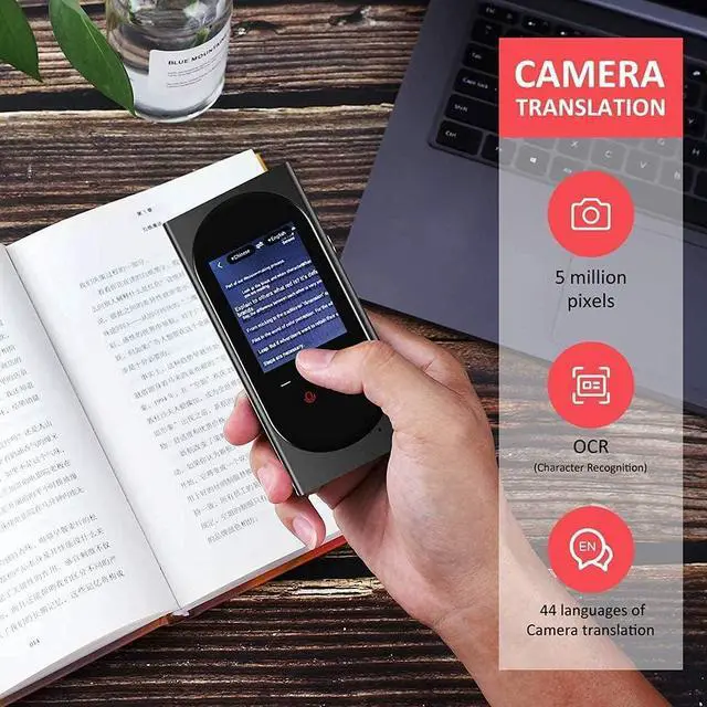 Alt view image 3 of 7 - Smart Language Translator Device, with 2.4 Inch High Definition Touch Screen, Support 106 Languages Accurate Smart Real-Time Instant for Business Chat Travel Abroad,Black (Black)