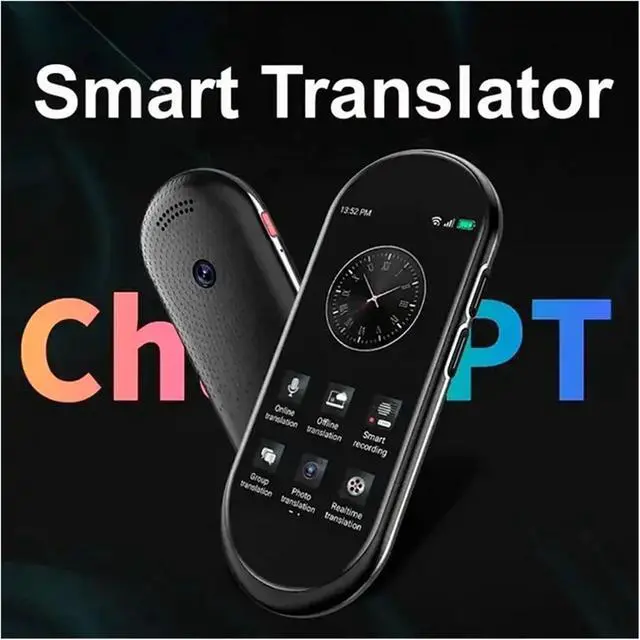 Alt view image 3 of 6 - Language Translator Device, 1 PCS Voice Translator 4.1inch Chat GPT 138 National Language ligent Real-time Translation Device Support 4G SIM Card for Business Learning Travel