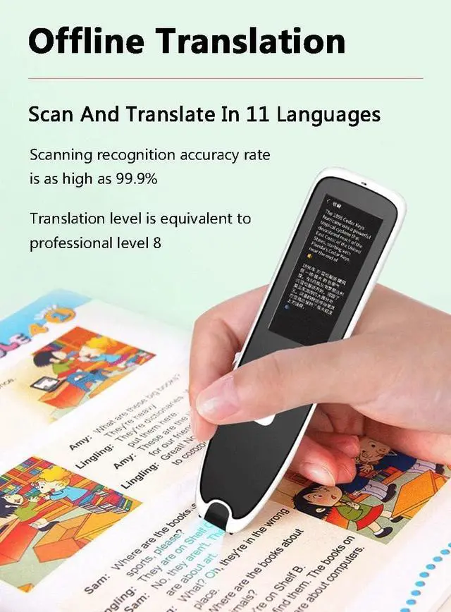 Alt view image 3 of 7 - Portable Instant Language Translator | Translation Reading Pen | Scan Text and Translate | Smart Scanning Dictionary Pen | Offline WiFi 113 Language,
