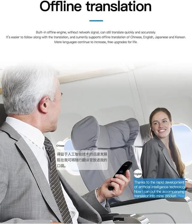 Alt view image 5 of 7 - Portable Translation Device 2.4 Inch Touch Screen Instant translate Device Photo Scanning Translator Support WiFi Offline Needed