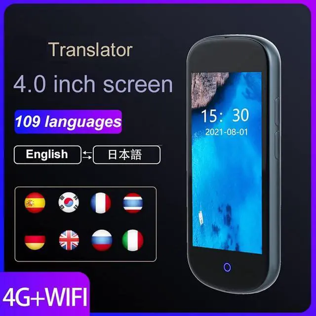Alt view image 3 of 5 - Smart Photo Scanning Translator Portable Instant Language Translation Devices Two-Way Voice Translator Recording Translation 4G WiFi/Offline,A(A)