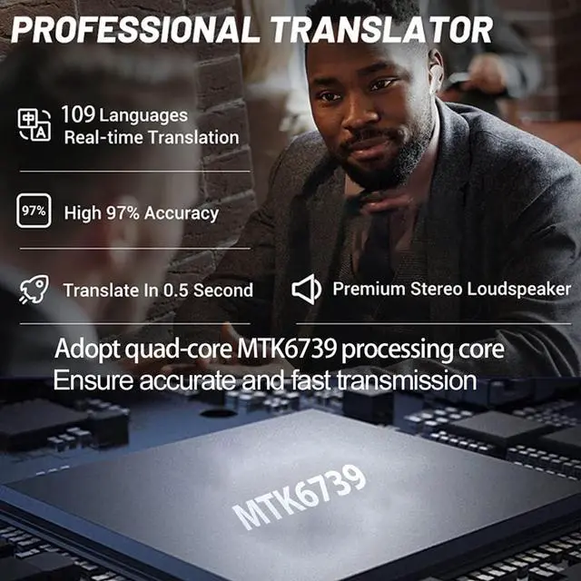 Alt view image 5 of 6 - Portable Photo Scanning Translator Instant Language Translator 4 inchesTouch Screen 4G WiFi/Offline Two-Way Voice Translation Devices Recording Translation,A