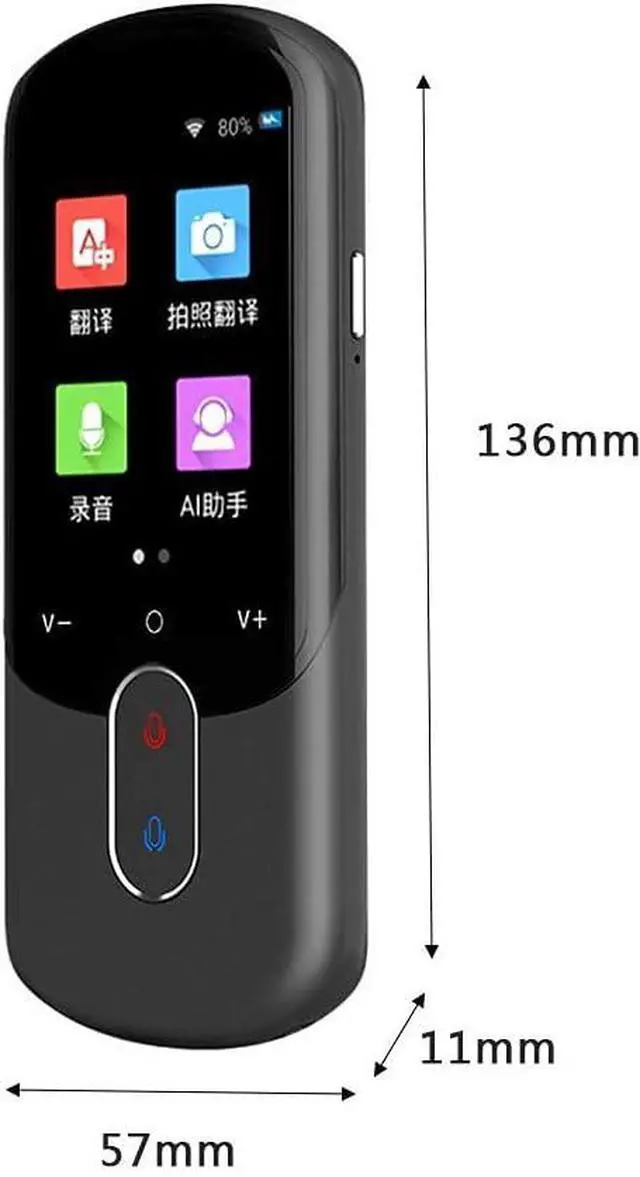 Alt view image 6 of 7 - Instant Two-Way Portable Translator,85 Languages Online Translation, 15 Days Long Standby,with Camera,Photo Voice Language Translator Device