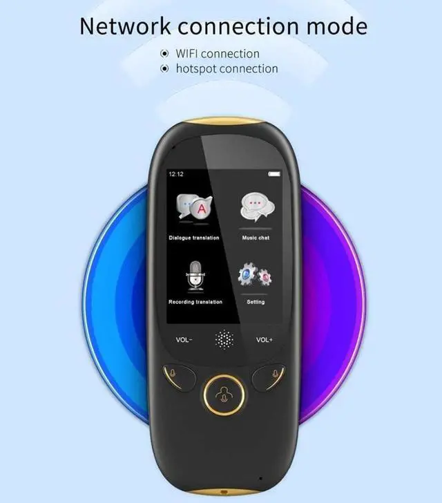Alt view image 2 of 6 - Instant Voice Language Translator Device, Mini Handheld Two Way WiFi Translator, Support Multi- Languages, for Learning Travel Business,Red