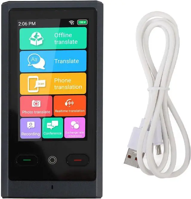 Alt view image 5 of 7 - Voice Language Translator, Multi Language Support, Two Way Translation, Clear Recording, Real Time Translation, Easy to Use, 138 Online Languages, 15 Offline Languages, Aluminum