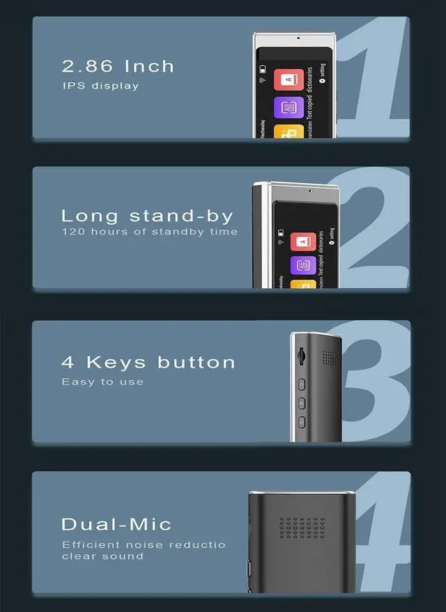 Alt view image 2 of 7 - 11 Languages Offline Dictionary Pen| 111 Language Translate Pen | Voice Translation Reading Pen| Smart Voice Scan Translator Pen| Voice and Text Scan,A