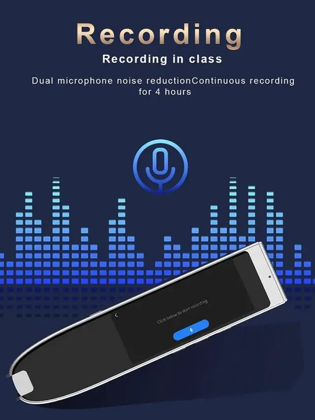 Alt view image 6 of 7 - 11 Languages Offline Dictionary Pen| 111 Language Translate Pen | Voice Translation Reading Pen| Smart Voice Scan Translator Pen| Voice and Text Scan,A