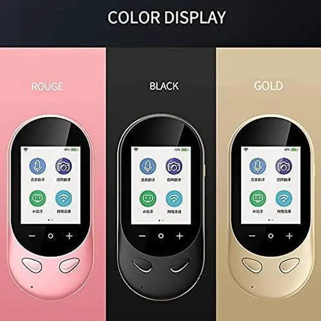 Alt view image 3 of 7 - T8S Portable Voice Translator Handheld Interpreter Twoway Real-time Translation Touch Screen 106 Language Translator (Color : Black) Hello (White) Elegant Vision