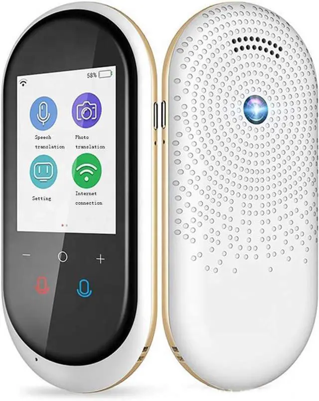 Main image of [Upgraded] Language Translator Device with Camera Translation Bluetooth Earphones Connection 2.4 Inch Screen 106 Languages Two Voice Translation,White Needed Happy Gift Vision