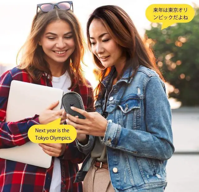 Alt view image 2 of 6 - [Upgraded] Language Translator Device with Camera Translation Bluetooth Earphones Connection 2.4 Inch Screen 106 Languages Two Voice Translation,White Needed Happy Gift Vision