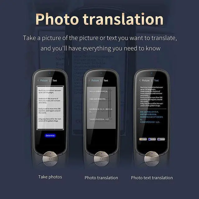 Alt view image 6 of 7 - Scan Dictionary Pen Language Translator 3.5 inch Sn Translation Reading Pen Photo Voice Translation Pen Offline WiFi 116 Languages Translator Device Needed Hopeful charitable Chaser of Light