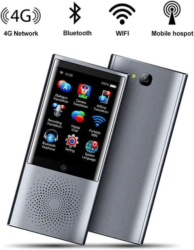 Alt view image 5 of 7 - AI Language Translator/ 2.8" Touch Sn 4G WiFi Instant Voice Translator, 8GB Memory 2080mAh Languages Travel Business OTG Translation,Blue wwyy Lucky Star Lucky Star