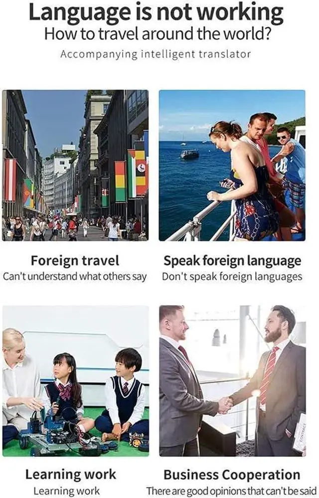 Alt view image 6 of 7 - Offline Translator Device, Smart Language Translator Device, Portable Real-time Instant Offline/WiFi / 4G 2.0 Inch Touch Screen 77 Multi-Language Translation Translator Needed