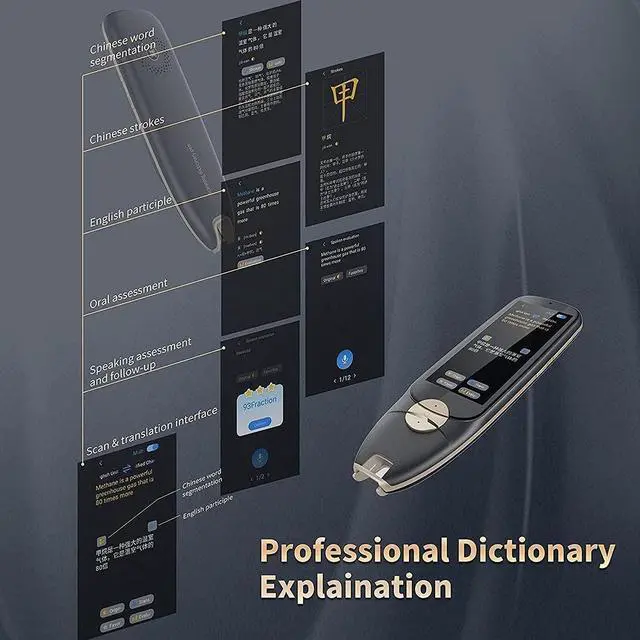 Alt view image 7 of 7 - Scan Dictionary Pen Language Translator 3.5 inch Sn Translation Reading Pen Photo Voice Translation Pen Offline WiFi 116 Languages Translator Device Needed Hopeful charitable Chaser of Light