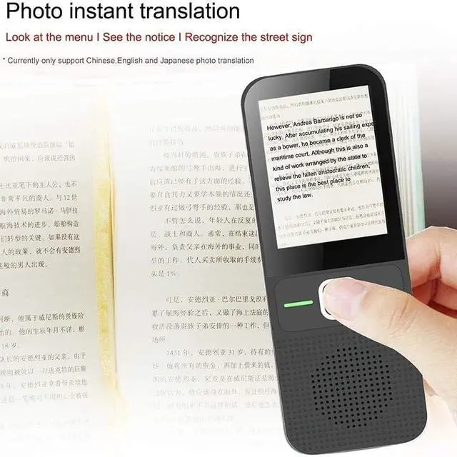 Alt view image 3 of 6 - Portable Translator Device,Language Translation Device with Camera, WiFi/Hotspot Smart Voice Two Way Translator with 2.4 Inch Touch Screen Support 83 Languages for Traveling Business
