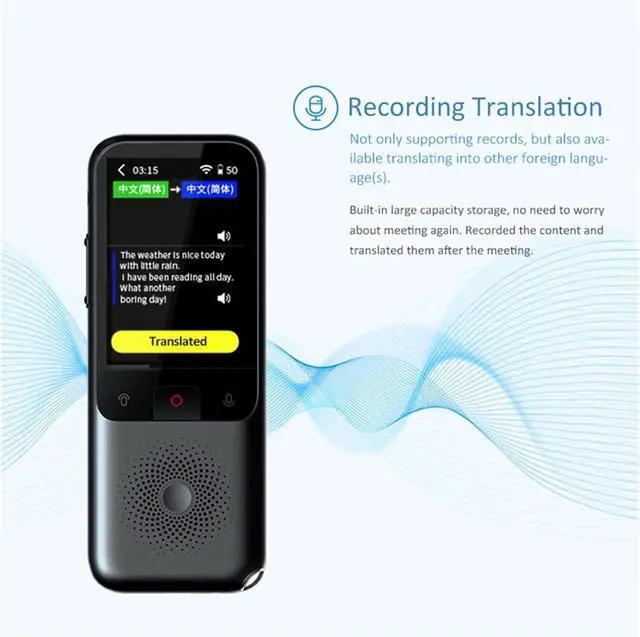 Alt view image 4 of 7 - Language Translator Device, Portable Smart Voice Translator 134 Languages Real-time Sp Interactive Offline Translation Machine Business Travel for Business Learning Travel