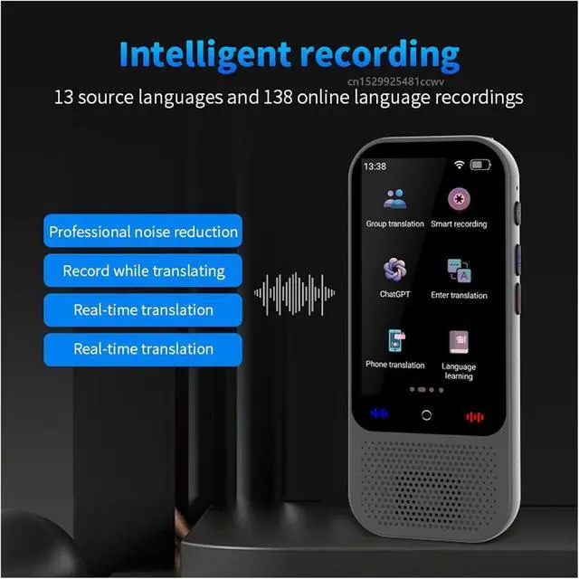 Alt view image 5 of 7 - Language Translator Device, Portable Translator, Real-time Language Translation ligent Voice Photo Text Recording Translator Device for Business Learning Travel
