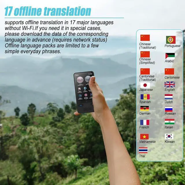 Alt view image 3 of 7 - Language Translator Device Scan Reader Pen Online 138 Languages Smart Foreign Language Translator,0.5s Instant Translator Device 98% Accuracy, 3.54'' Touch Sn for Travel/Learning/Meeting