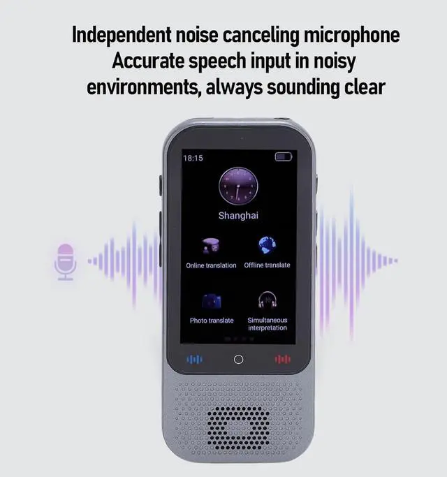Alt view image 2 of 7 - AI Voice Translator, Language Translator Device 138 Languages, 1GB and 8GB 3 Inch Touchscreen, Offline Online Real Time Photo Voice Translation for Business Learning Travel