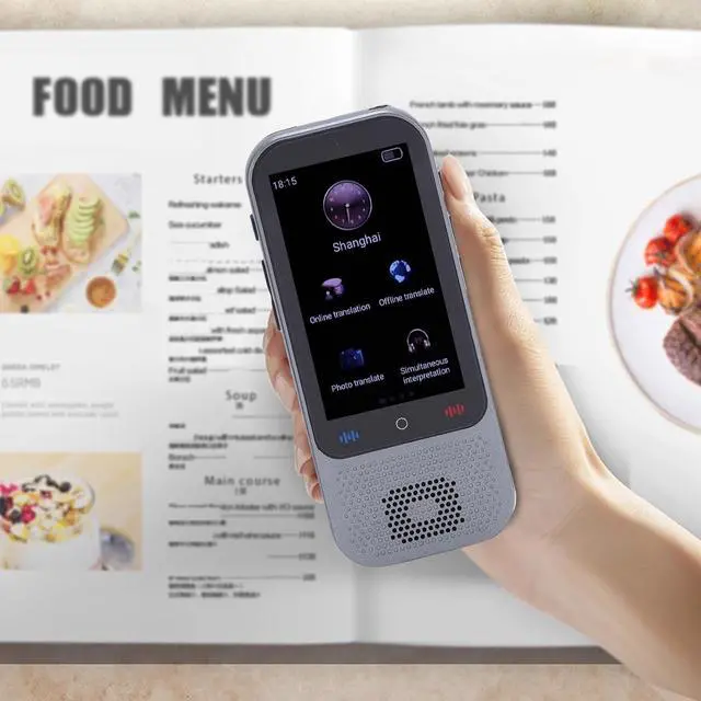 Alt view image 4 of 7 - AI Voice Translator, Language Translator Device 138 Languages, 1GB and 8GB 3 Inch Touchscreen, Offline Online Real Time Photo Voice Translation for Business Learning Travel