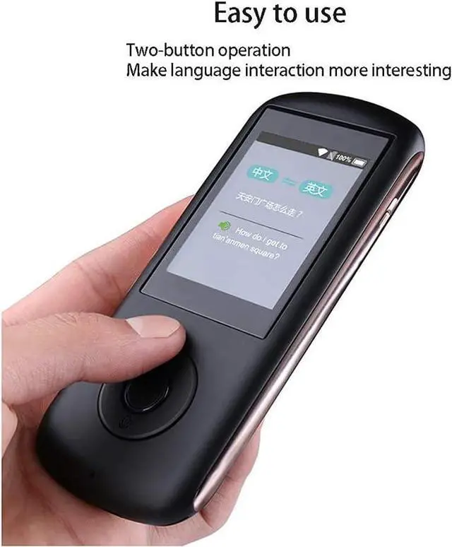 Alt view image 3 of 6 - Voice Translator Devices Offline, Language Translator Device, Smart Language Voice 2.4 Inch Touch Screen 26 Languages WiFi Pocket Electronic Translators Learning Traveling Shopping needed Efficen